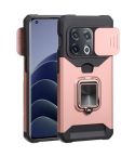 For OnePlus 10 Pro Sliding Camera Cover Design PC + TPU Shockproof Phone Case(Rose Gold)
