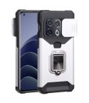 For OnePlus 10 Pro Sliding Camera Cover Design PC + TPU Shockproof Phone Case(Silver)