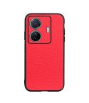 For vivo S15e Accurate Hole Genuine Leather Phone Case(Red)