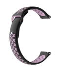 For Huami Amazfit Youth Edition Two-tone Silicone Watch Band(Black Pink)