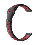 For Huami Amazfit Youth Edition Two-tone Silicone Watch Band(Black Red)