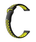 For Huami Amazfit Youth Edition Two-tone Silicone Watch Band(Black Yellow)