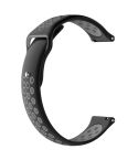 For Huami Amazfit Youth Edition Two-tone Silicone Watch Band(Black Grey)