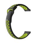 For Huami Amazfit Youth Edition Two-tone Silicone Watch Band(Black Lime)