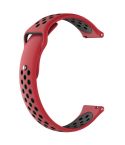 For Huami Amazfit Youth Edition Two-tone Silicone Watch Band(Red Black)