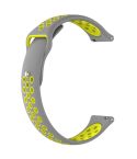 For Huami Amazfit Youth Edition Two-tone Silicone Watch Band(Gray Yellow)