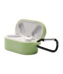 For OnePlus Buds N Wireless Earphone Silicone Protective Case with Hook(Green)
