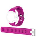For Sunnto D4 / D4i Novo Diving Watch Silicone Watch Band with Extension Strap(Rose Red)