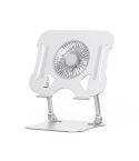 R-JUST BJ01-5 Laptop Foldable Lift Bracket with Fan(Silver)