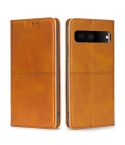 For Google Pixel 7 5G Cow Texture Magnetic Horizontal Flip Leather Phone Case(Light Brown)