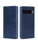 For Google Pixel 7 5G Cow Texture Magnetic Horizontal Flip Leather Phone Case(Blue)