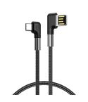 3A USB to USB-C/Type-C Double Elbow Charging Cable(0.5m)