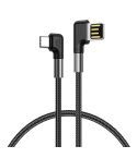 3A USB to USB-C/Type-C Double Elbow Charging Cable(1m)