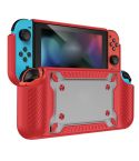 Game Handle Gamepad TPU+PC Protective Case for Switch OLED(Red)
