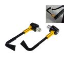 2 PCS Universal 22mm Shockproof Protection Rod CNC Horn Shape Handbrake Motorcycle Modification Accessories(Gold)
