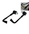 2 PCS Universal 22mm Shockproof Protection Rod CNC Horn Shape Handbrake Motorcycle Modification Accessories(Black)