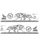 2 PCS/Set D-180 Wolf Totem Pattern Car Modified Decorative Sticker(Light Grey)