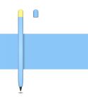 Contrasting Color Series Liquid Silicone Protective Case For Honor Magic Pencil 2(Sky Blue)