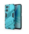 For OPPO A57 4G Global Punk Armor 2 in 1 PC + TPU Shockproof Phone Case with Invisible Holder(Blue)