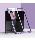 For Samsung Galaxy Z Fold4 5G Electroplating PC Shockproof Phone Case(Purple)