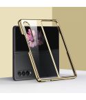 For Samsung Galaxy Z Fold4 5G Electroplating PC Shockproof Phone Case(Gold)