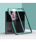 For Samsung Galaxy Z Fold4 5G Electroplating PC Shockproof Phone Case(Green)