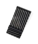 Car Carbon Fiber Card Holder Wallet Credit Card Clip(Polished)