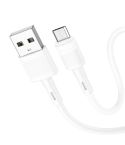 hoco X83 2.4A USB to Micro USB Victory Charging Data Cable,Length:1m(White)