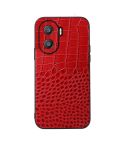 For Honor X40i Crocodile Texture Genuine Leather Phone Case(Red)