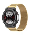 For Huami Amazfit T-Rex 2 Milan Stainless Steel Watch Band(Gold)