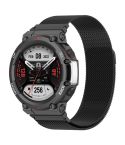 For Huami Amazfit T-Rex 2 Milan Stainless Steel Watch Band(Black)