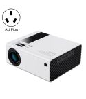 Y6 190ANSI 1024x600P LED Projector Support Screen Mirroring, AU Plug(White)