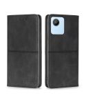 For Realme C30 4G/Narzo 50i Prime Cow Texture Magnetic Leather Phone Case(Black)