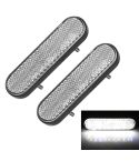 2 PCS 24LED Reflector Brake Light Turn Signal Light(White Shell White Light)