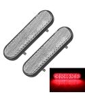 2 PCS 24LED Reflector Brake Light Turn Signal Light(White Shell Red Light)