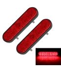 2 PCS 24LED Reflector Brake Light Turn Signal Light(Red Shell Red Light)