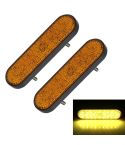 2 PCS 24LED Reflector Brake Light Turn Signal Light(Yellow Shell Yellow Light)