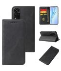For Honor V40 5G Calf Texture Magnetic Flip Leather Phone Case(Black)