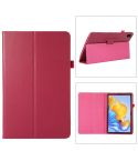 For Honor Pad 8 Litchi Texture Leather Tablet Case with Holder(Rose Red)