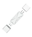 ADS-218 8 Pin+USB+Type-C Multi-function Card Reader(White)