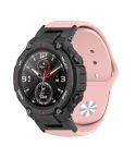For Amazfit T-Rex / T-Rex Pro / Ares Silicone Reverse Buckle Watch Band(Pink)