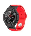 For Amazfit T-Rex / T-Rex Pro / Ares Silicone Reverse Buckle Watch Band(Red)
