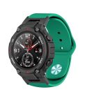 For Amazfit T-Rex / T-Rex Pro / Ares Silicone Reverse Buckle Watch Band(Army Green)
