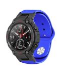 For Amazfit T-Rex / T-Rex Pro / Ares Silicone Reverse Buckle Watch Band(Blue)