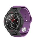 For Amazfit T-Rex / T-Rex Pro / Ares Silicone Reverse Buckle Watch Band(Purple)