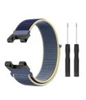 For Amazfit T-Rex / T-Rex Pro / Ares Nylon Loop Watch Band(Dark Blue Beige)
