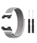For Amazfit T-Rex / T-Rex Pro / Ares Nylon Loop Watch Band(Grey White)