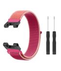 For Amazfit T-Rex / T-Rex Pro / Ares Nylon Loop Watch Band(Rose Red)