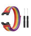 For Amazfit T-Rex / T-Rex Pro / Ares Nylon Loop Watch Band(Rainbow)