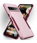 For Google Pixel 7 Pro Pioneer Armor Heavy Duty PC + TPU Phone Case(Pink+Rose Red)